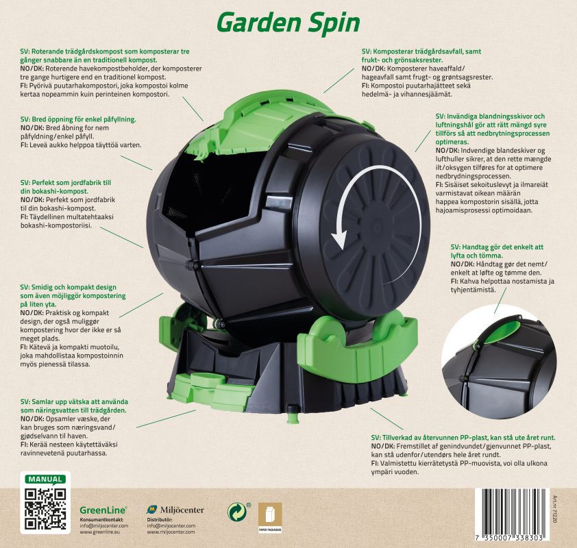 Kompostori Garden Spin 50l