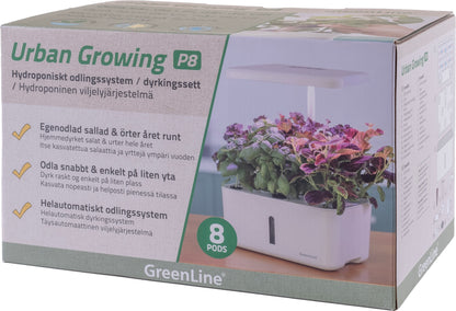 Hydroponinen vesiviljelyjärjestelmä Urban Growing P8