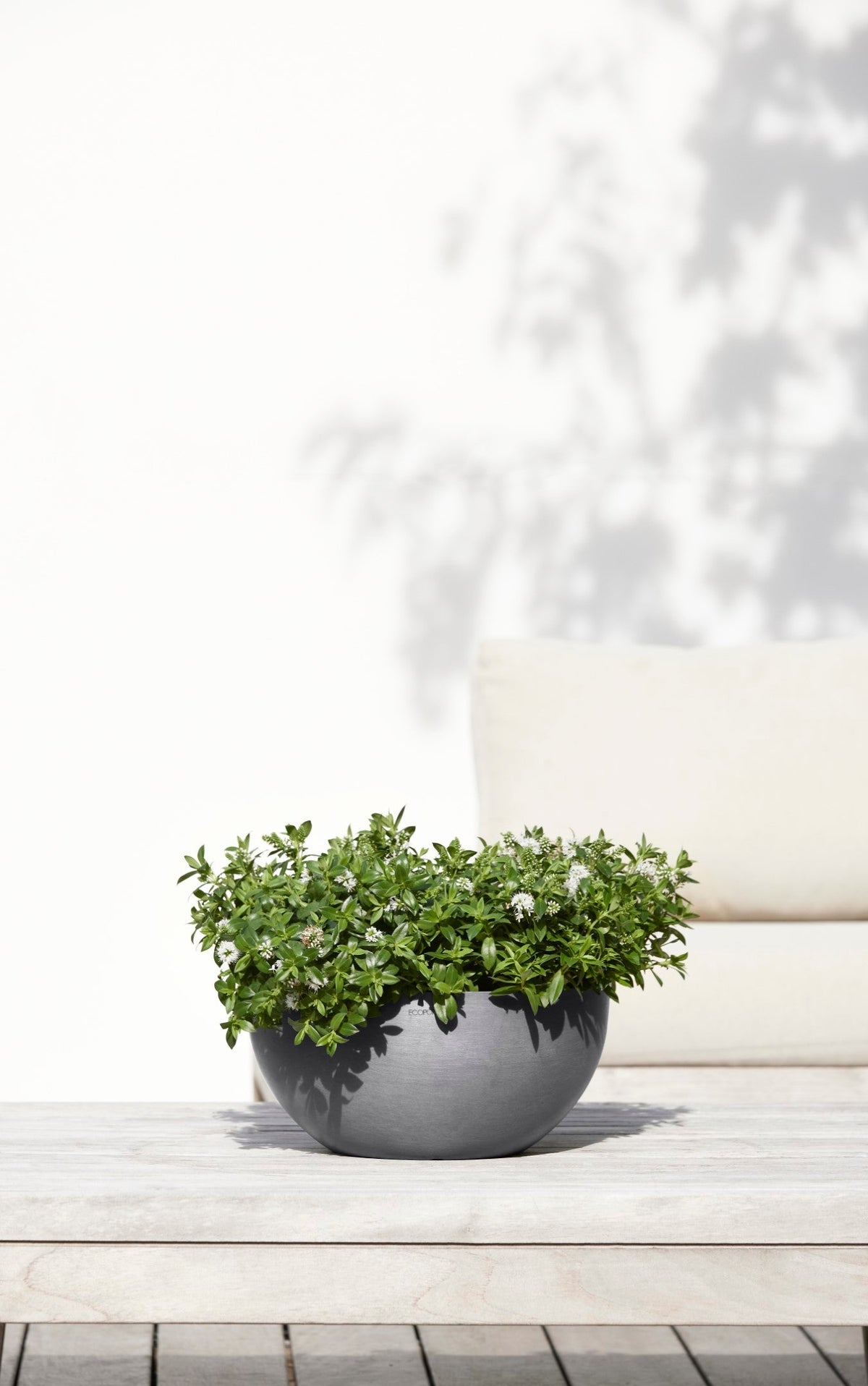 Kukkaruukku Brysseli 30cm harmaa – tunnelmakuva