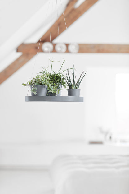 Aluslautanen ripustettava 36cm siniharmaa – tunnelmakuva
