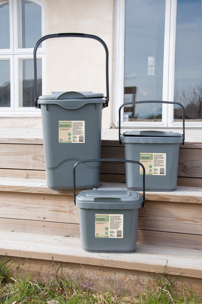 Compost bucket with lockable lid 5l gray 