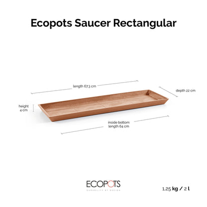Aluslautanen Bruge 65cm terracotta – mittapiirros