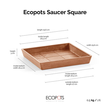 Aluslautanen Rotterdam 35cm terracotta – mittapiirros