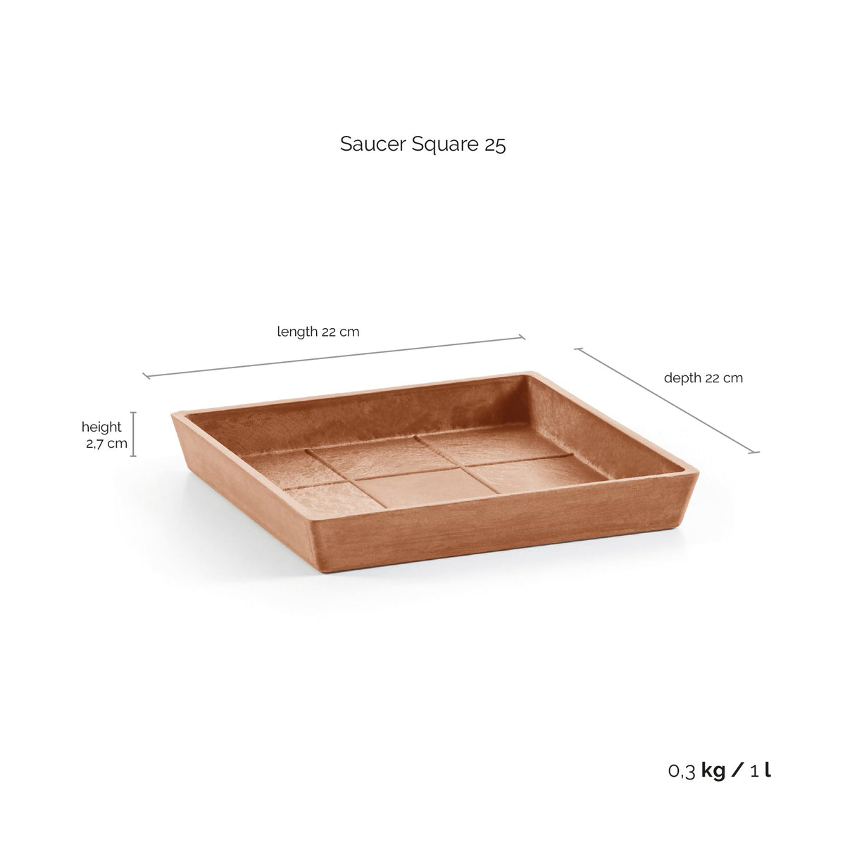 Aluslautanen Rotterdam 25cm terracotta