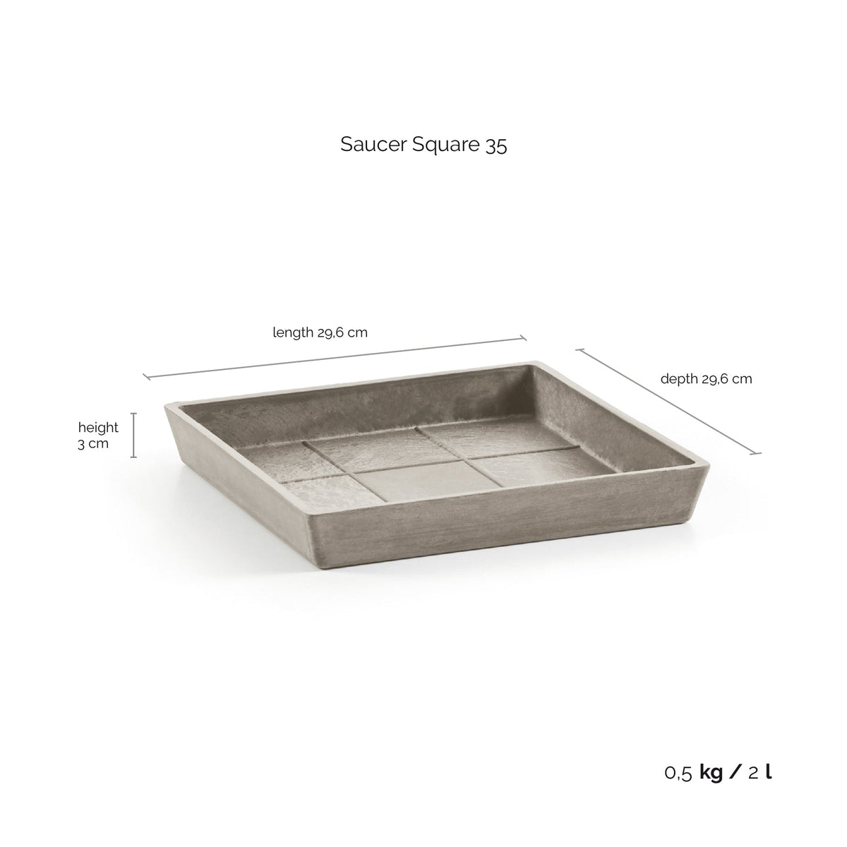 Aluslautanen Rotterdam 35cm taupe