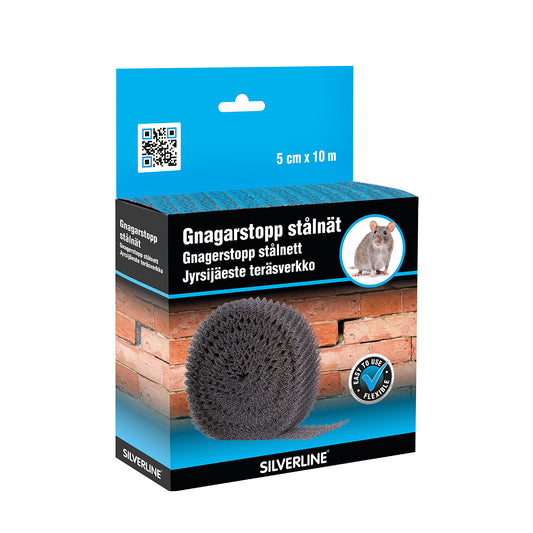 Hiiri- ja rottaeste teräsverkko 50mm x 10m