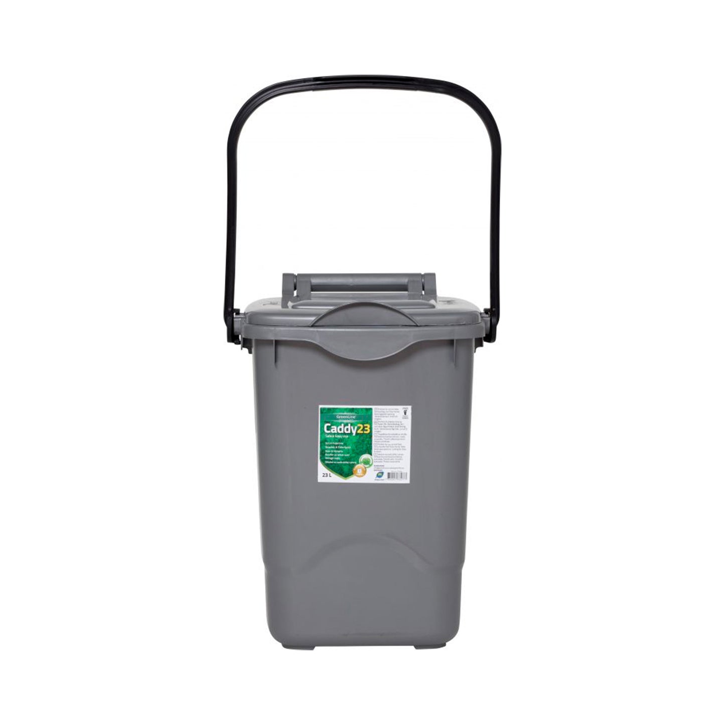 Compost bucket with lockable lid 23l gray 
