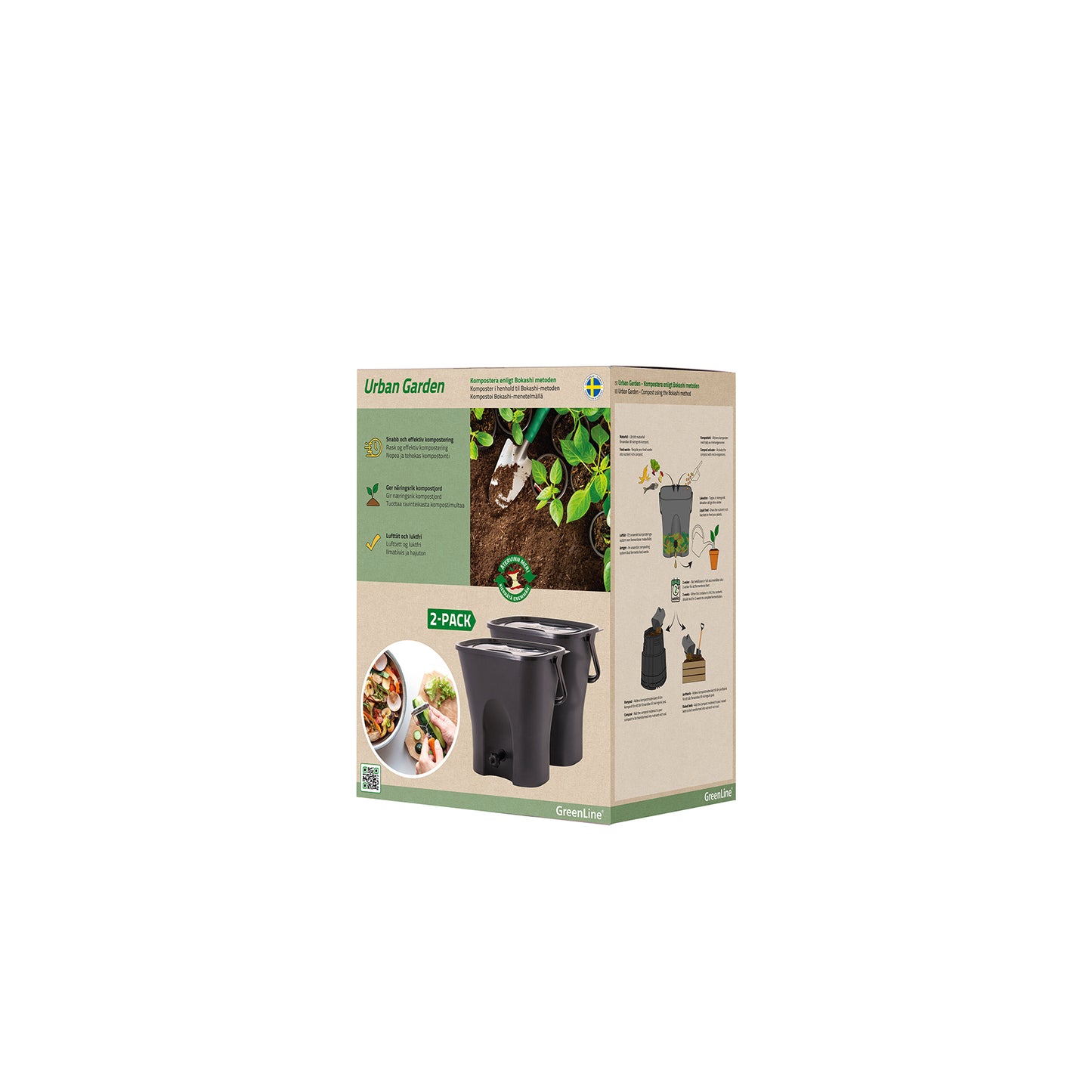 Kompost Urban Garden 15l 2-pack