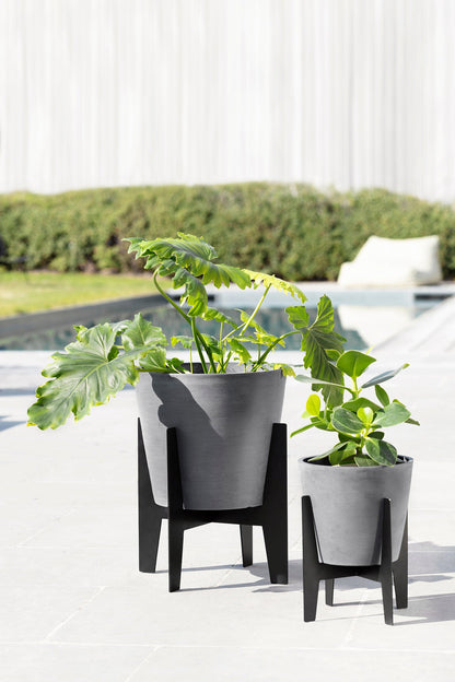 Kukkaruukku - Ecopots - Jalusta 20cm musta - Ecopotskauppa - Uuden aikakauden kukkaruukku