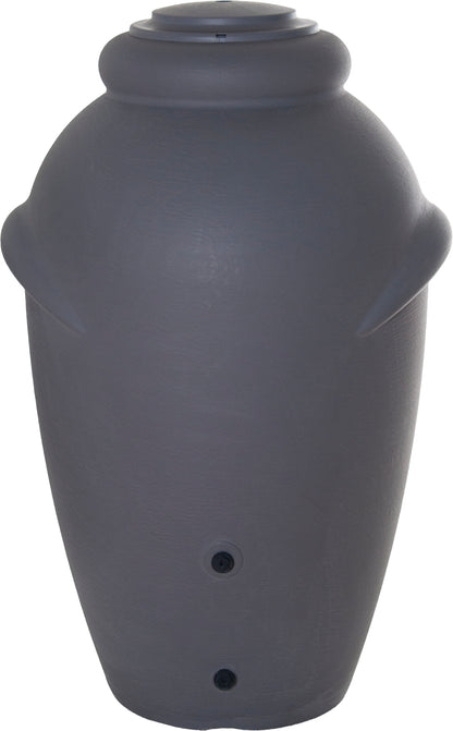 Rainwater barrel 360l gray with lid 
