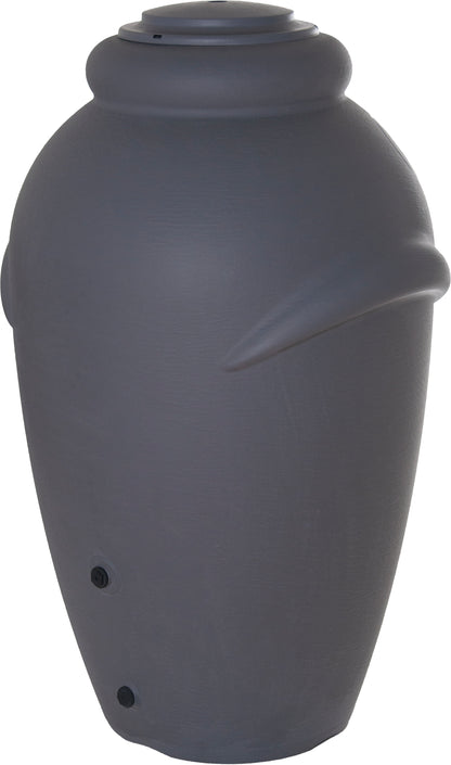 Rainwater barrel 360l gray with lid 