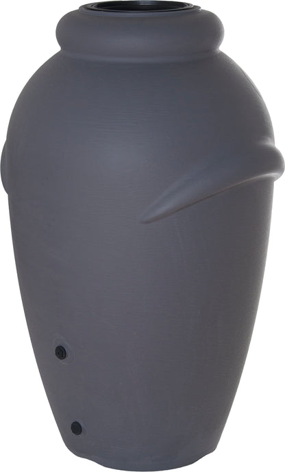 Rainwater barrel 360l gray with lid 