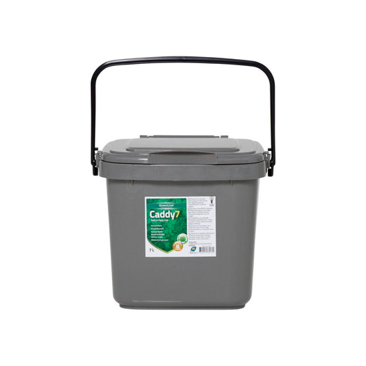 Compost bucket with lockable lid 7l gray 