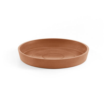 Kukkaruukku - Ecopots - Aluslautanen Amsterdam 10cm terracotta - Ecopots - Uuden aikakauden kukkaruukku kierrätysmateriaalista