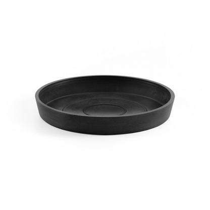 Kukkaruukku - Ecopots - Aluslautanen Amsterdam 10cm tummanharmaa - Ecopots - Uuden aikakauden kukkaruukku kierrätysmateriaalista