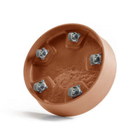 Aluslautanen Amsterdam pyörillä 30cm terracotta