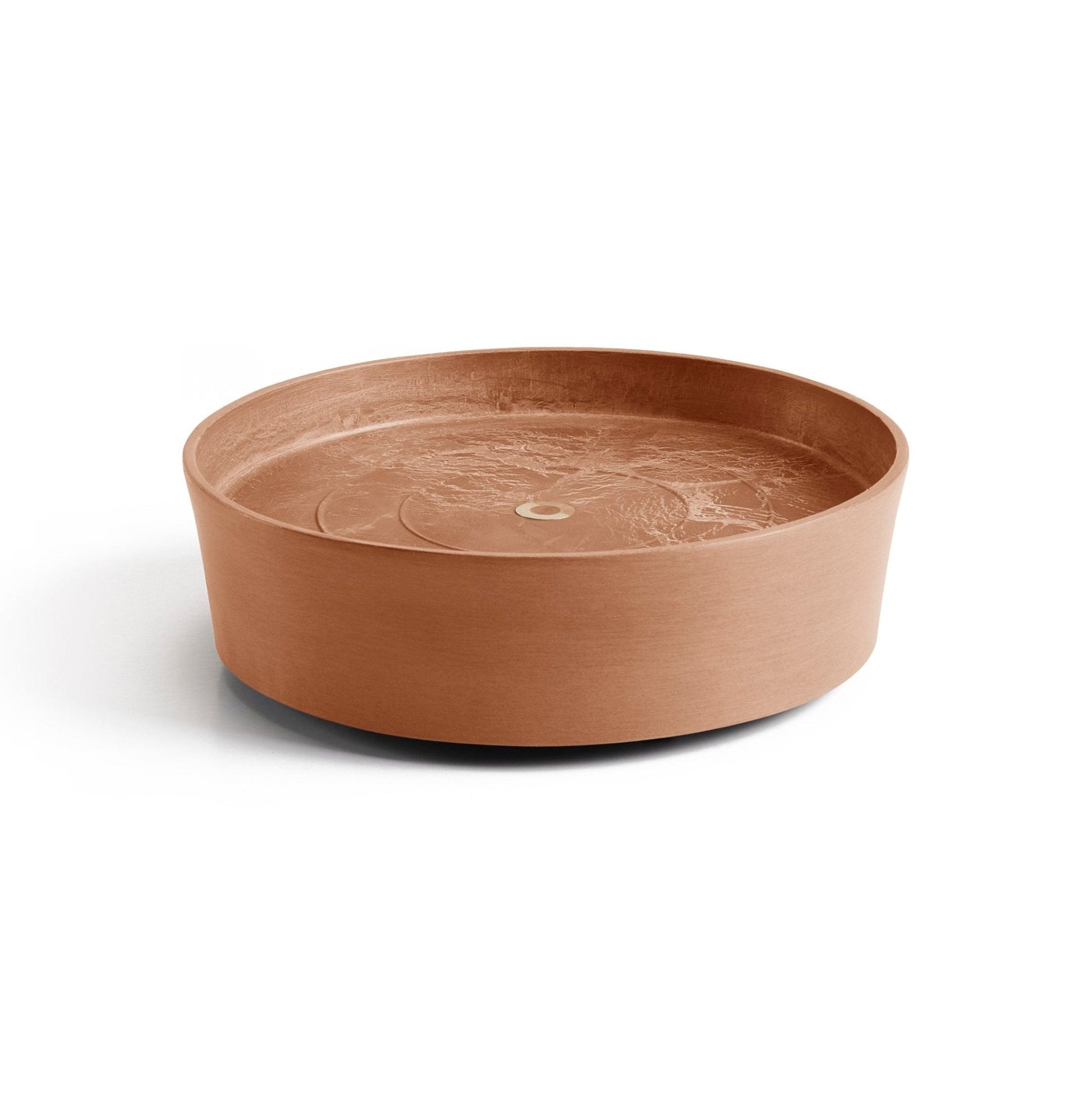 Kukkaruukku - Ecopots - Aluslautanen Amsterdam pyörillä 30cm terracotta - Ecopots - Uuden aikakauden kukkaruukku kierrätysmateriaalista