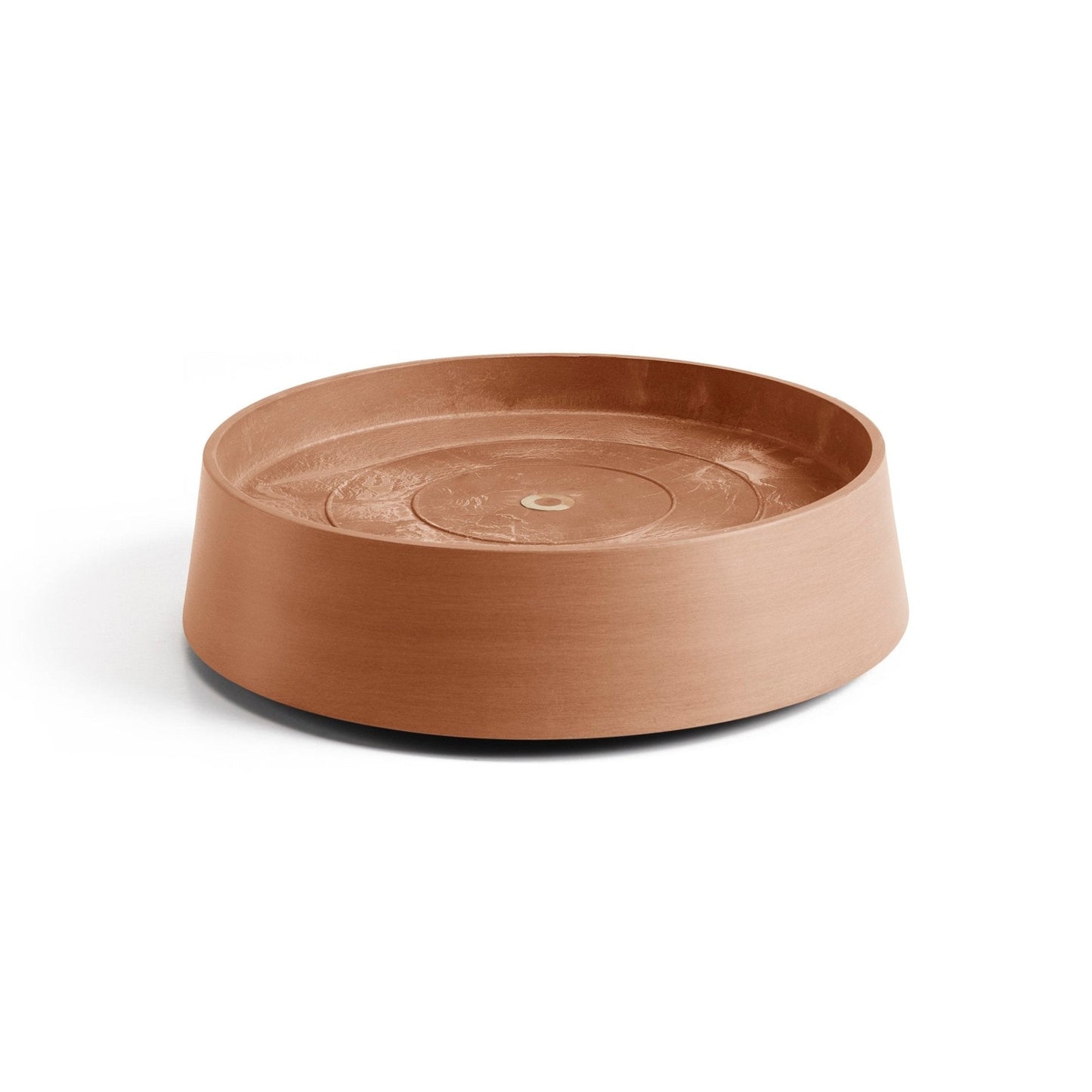 Kukkaruukku - Ecopots - Aluslautanen Oslo pyörillä 35cm terracotta - Ecopots - Uuden aikakauden kukkaruukku kierrätysmateriaalista