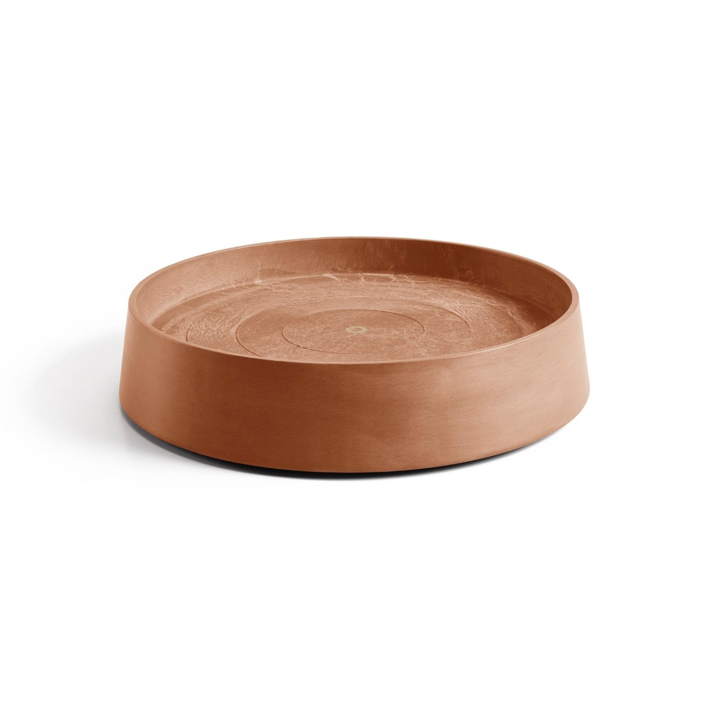 Kukkaruukku - Ecopots - Aluslautanen Oslo pyörillä 55cm terracotta - Ecopots - Uuden aikakauden kukkaruukku kierrätysmateriaalista