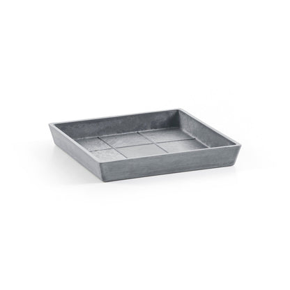 Kukkaruukku - Ecopots - Aluslautanen Rotterdam 25cm siniharmaa - Ecopots - Uuden aikakauden kukkaruukku kierrätysmateriaalista