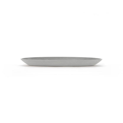 Kukkaruukku - Ecopots - Aluslautanen Sofia iso 43cm valkoharmaa - Ecopots - Uuden aikakauden kukkaruukku kierrätysmateriaalista