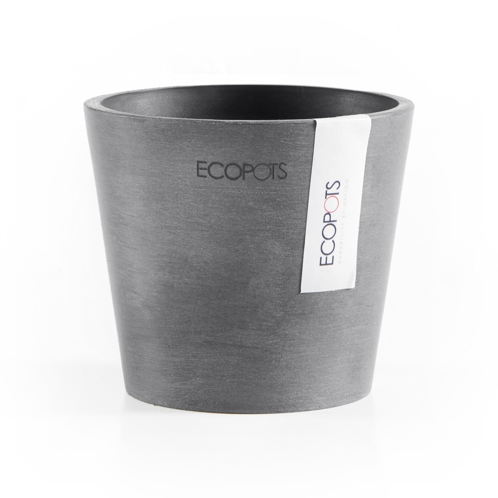 Kukkaruukku - Ecopots - Amsterdam 10,5cm harmaa - Ecopotskauppa - Uuden aikakauden kukkaruukku