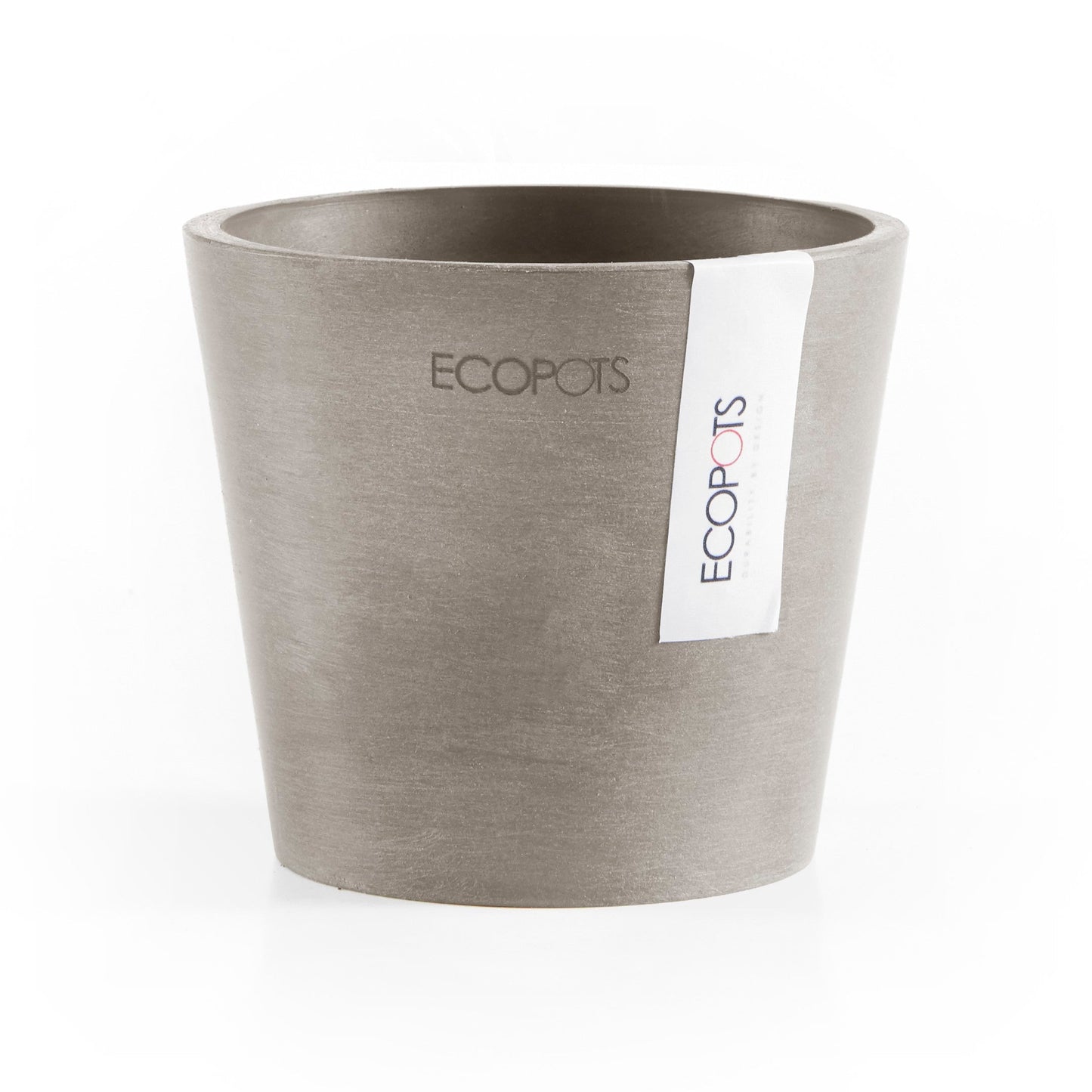 Kukkaruukku - Ecopots - Amsterdam 10,5cm taupe - Ecopotskauppa - Uuden aikakauden kukkaruukku