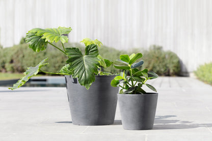 Kukkaruukku - Ecopots - Amsterdam 20cm harmaa - Ecopots - Uuden aikakauden kukkaruukku kierrätysmateriaalista