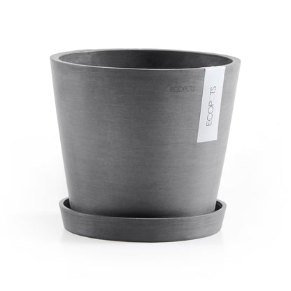 Kukkaruukku - Ecopots - Amsterdam 20cm harmaa - Ecopotskauppa - Uuden aikakauden kukkaruukku