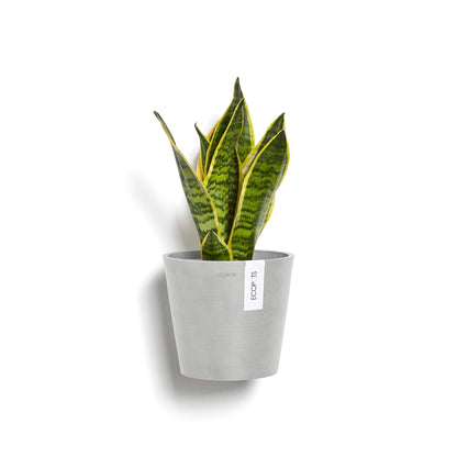 Kukkaruukku - Ecopots - Amsterdam 20cm seinäruukku valkoharmaa - Ecopotskauppa - Uuden aikakauden kukkaruukku