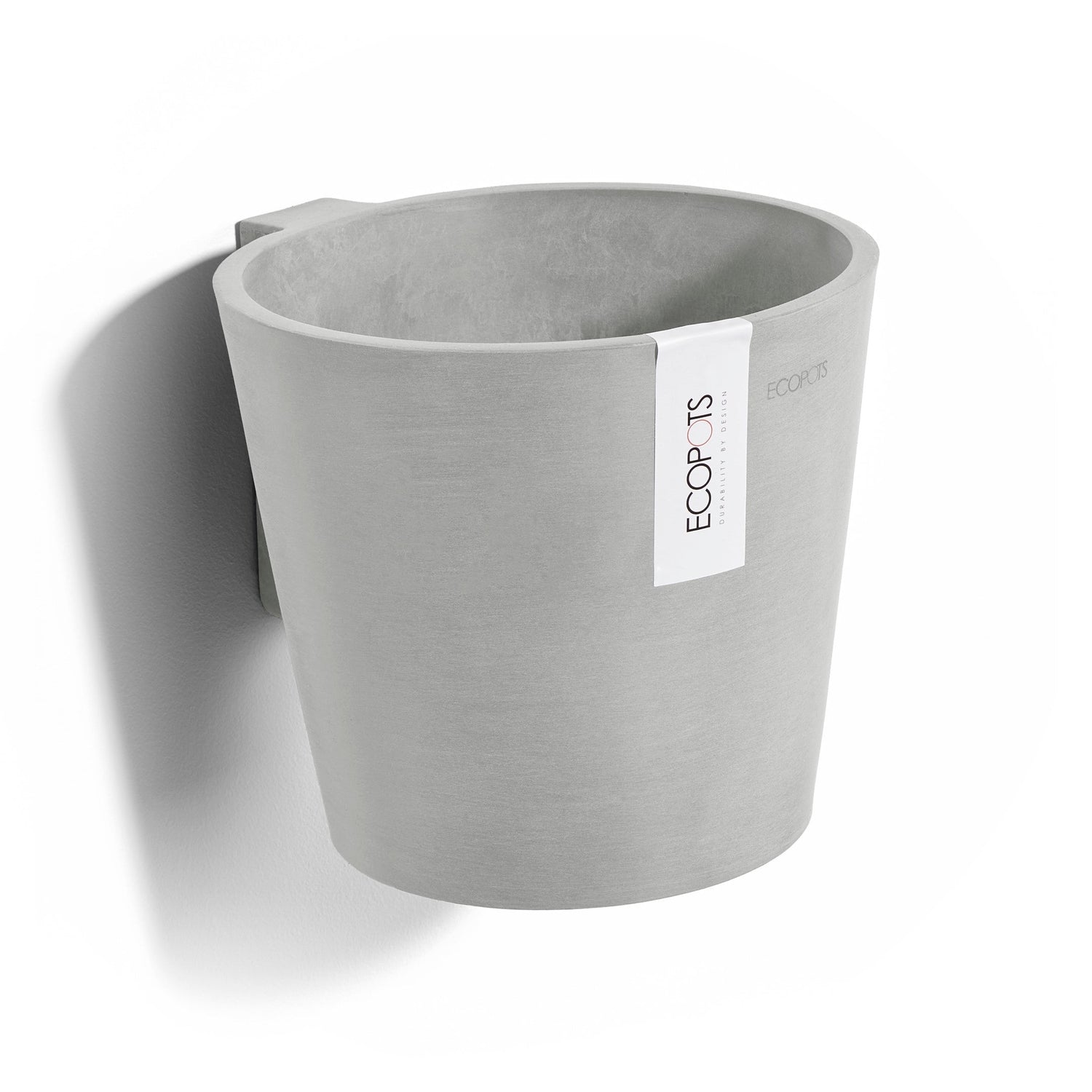 Kukkaruukku - Ecopots - Amsterdam 20cm seinäruukku valkoharmaa - Ecopotskauppa - Uuden aikakauden kukkaruukku