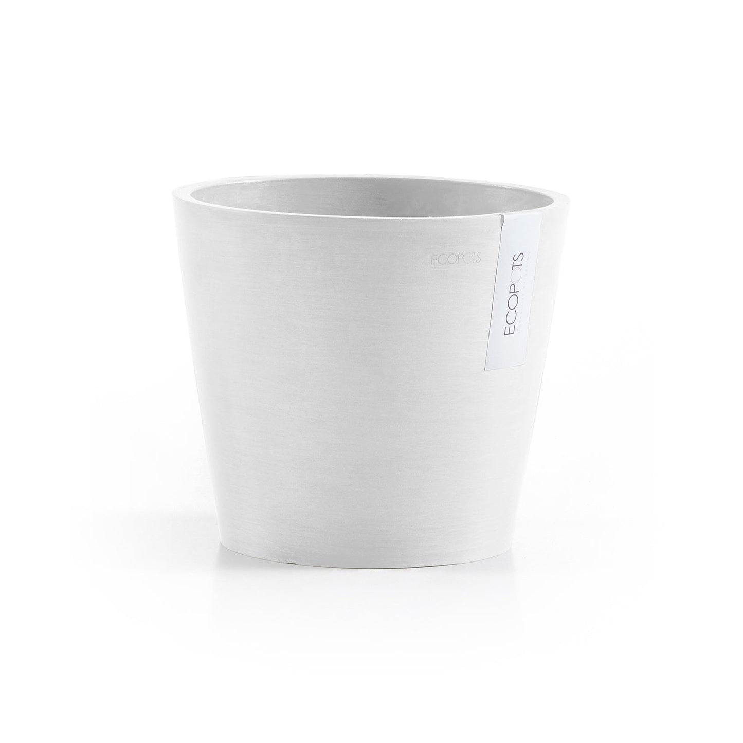 Kukkaruukku - Ecopots - Amsterdam 20cm valkoinen - Ecopotskauppa - Uuden aikakauden kukkaruukku