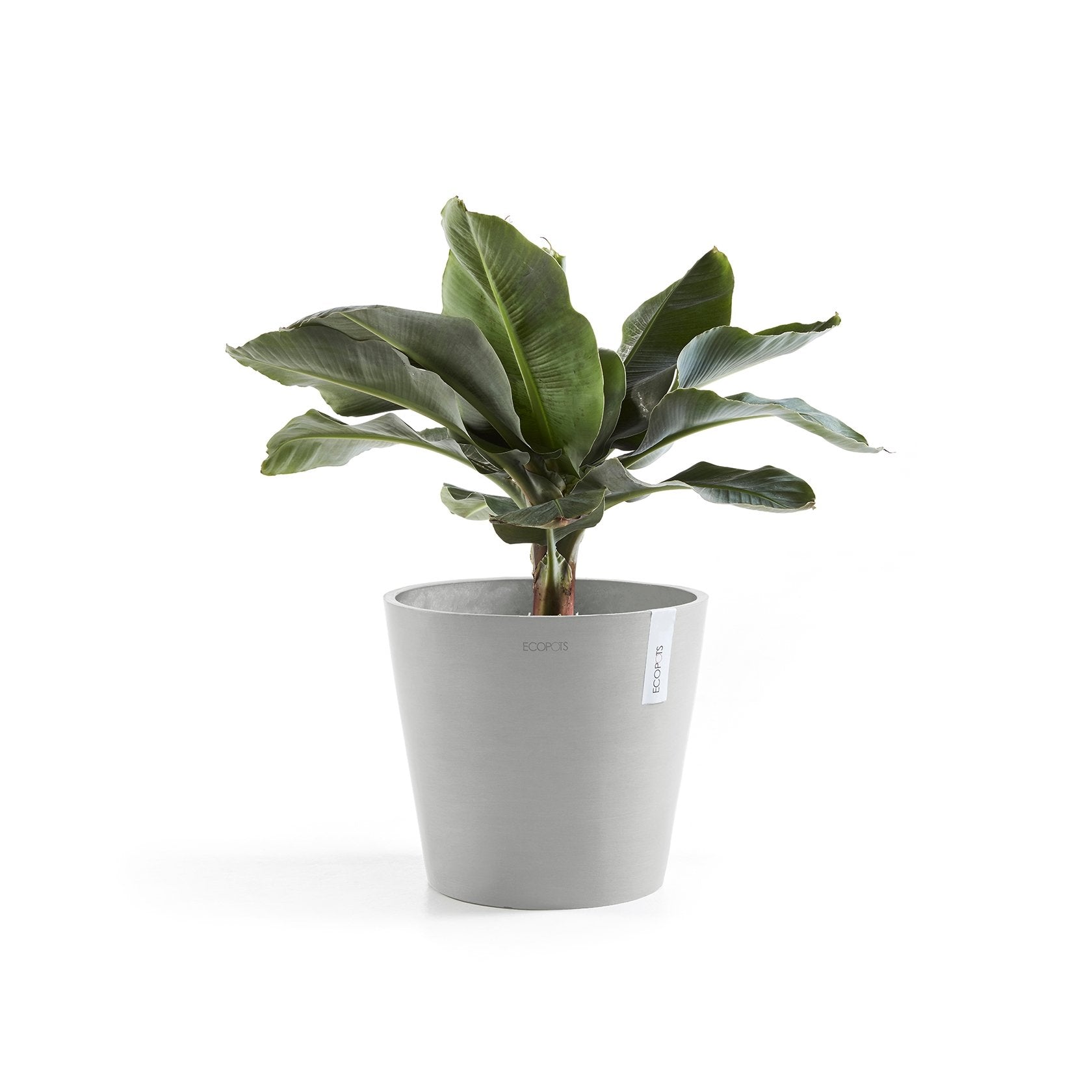 Kukkaruukku - Ecopots - Amsterdam 25cm valkoharmaa - Ecopotskauppa - Uuden aikakauden kukkaruukku