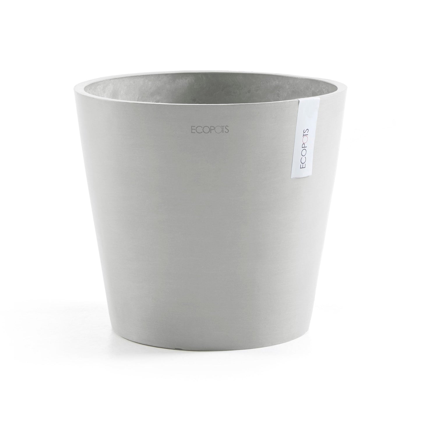 Kukkaruukku - Ecopots - Amsterdam 30cm valkoharmaa - Ecopotskauppa - Uuden aikakauden kukkaruukku