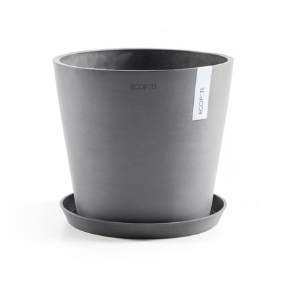 Kukkaruukku - Ecopots - Amsterdam 40cm harmaa - Ecopotskauppa - Uuden aikakauden kukkaruukku