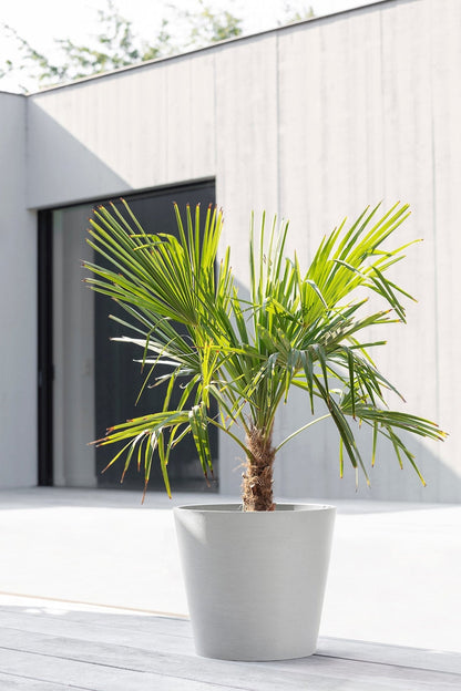 Kukkaruukku - Ecopots - Amsterdam 40cm valkoharmaa - Ecopots - Uuden aikakauden kukkaruukku kierrätysmateriaalista
