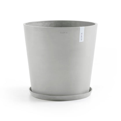 Kukkaruukku - Ecopots - Amsterdam 50cm valkoharmaa - Ecopotskauppa - Uuden aikakauden kukkaruukku