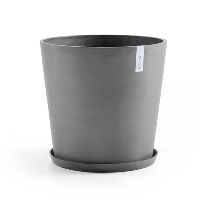 Kukkaruukku - Ecopots - Amsterdam aluslautanen 60cm harmaa - Ecopotskauppa - Uuden aikakauden kukkaruukku