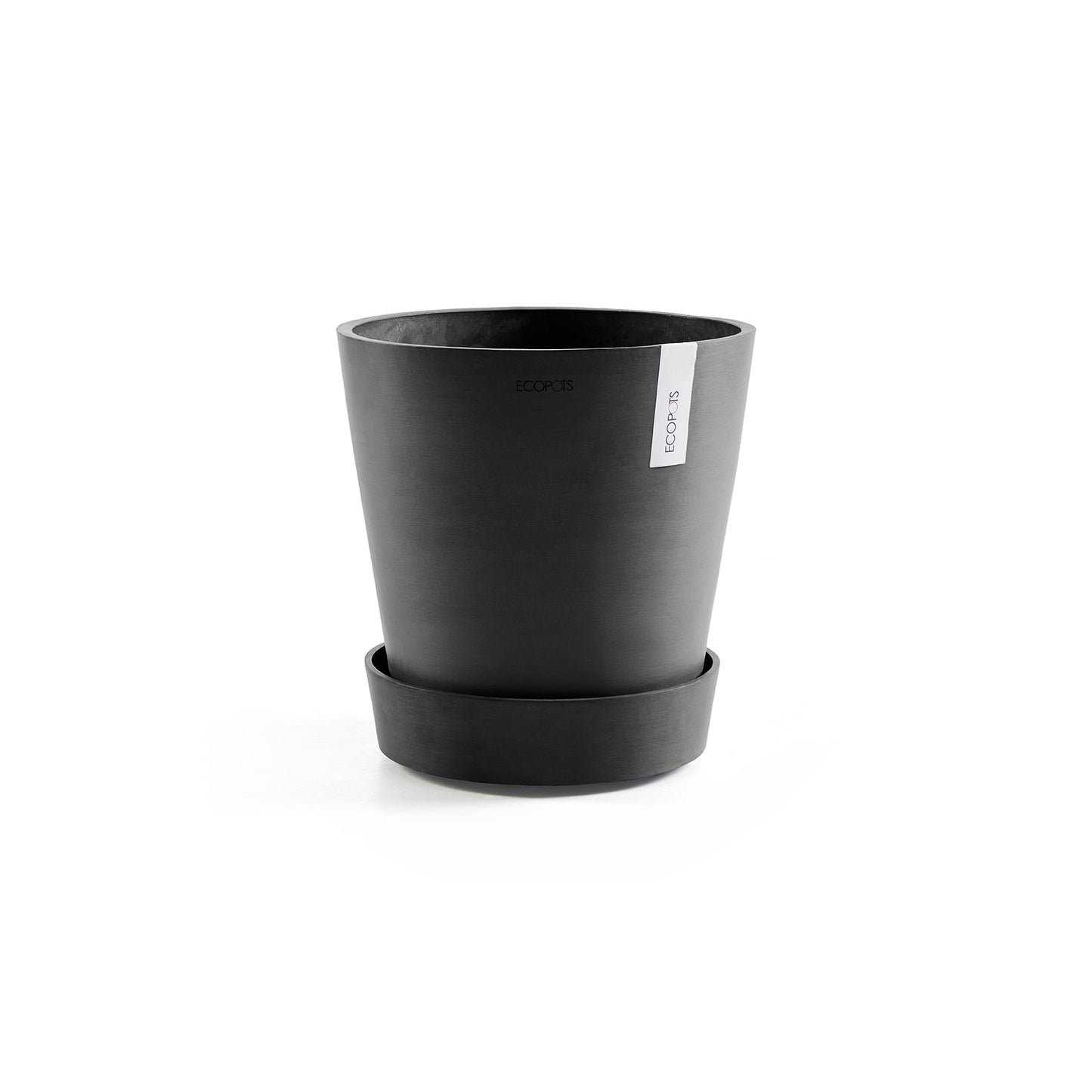 Kukkaruukku - Ecopots - Amsterdam aluslautanen pyörillä 60cm tummanharmaa - Ecopotskauppa - Uuden aikakauden kukkaruukku