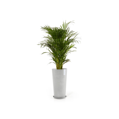 Kukkaruukku - Ecopots - Amsterdam korkea 90cm valkoharmaa - Ecopotskauppa - Uuden aikakauden kukkaruukku