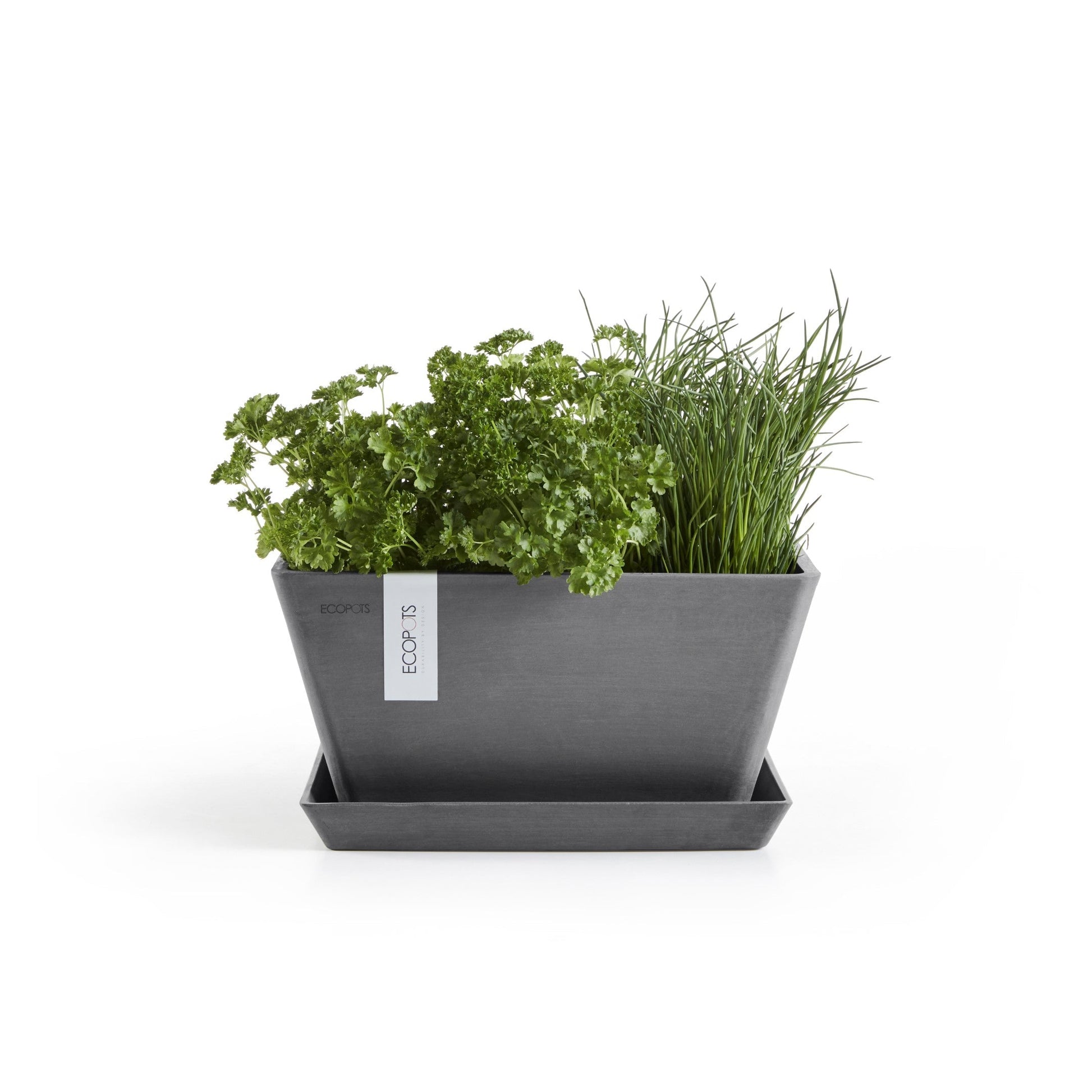 Kukkaruukku - Ecopots - Berliini 30cm harmaa - Ecopotskauppa - Uuden aikakauden kukkaruukku