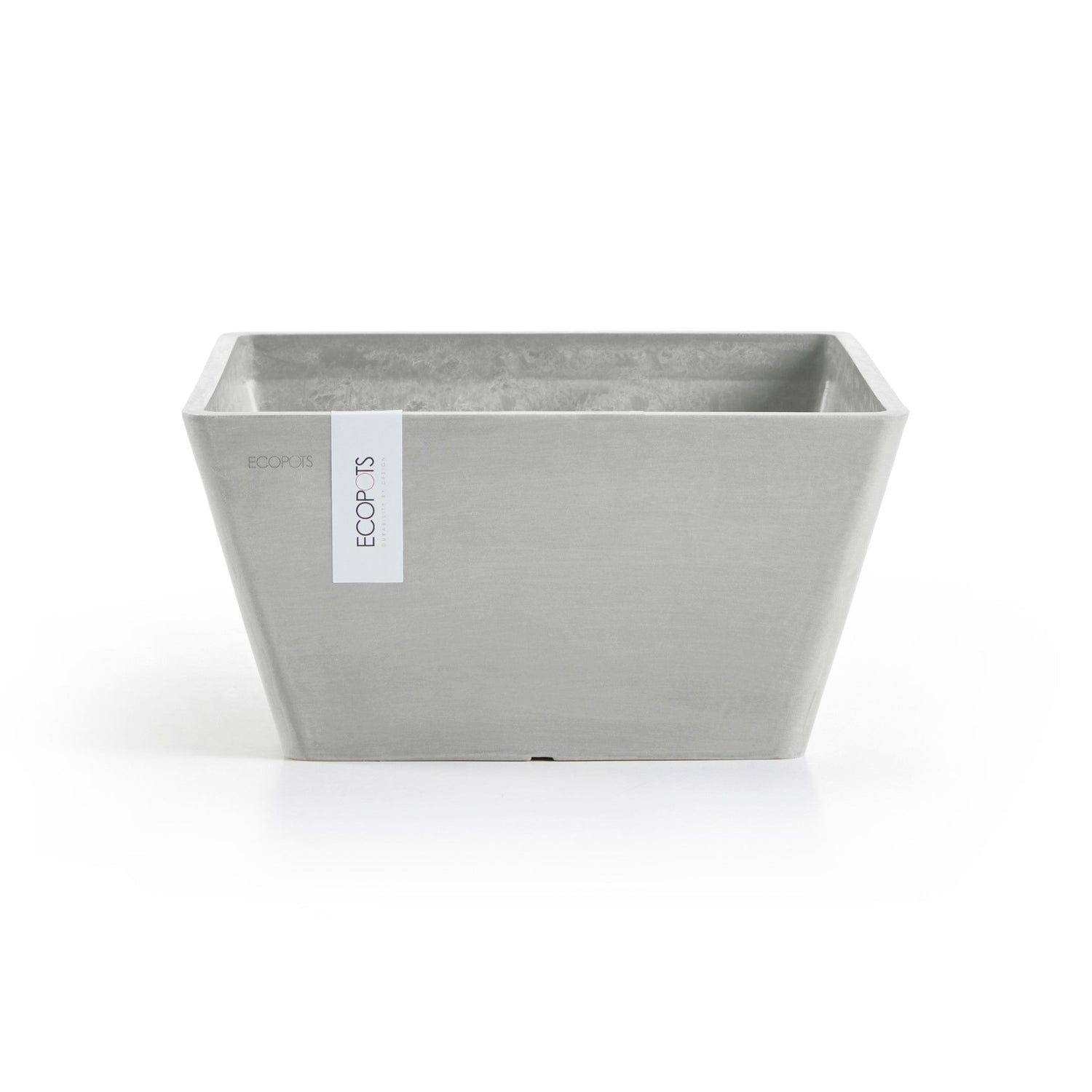 Kukkaruukku - Ecopots - Berliini 30cm valkoharmaa - Ecopotskauppa - Uuden aikakauden kukkaruukku