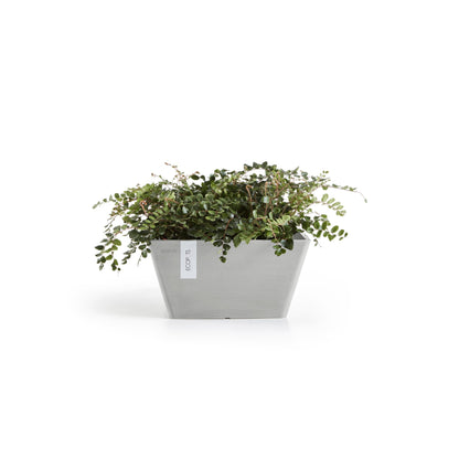 Kukkaruukku - Ecopots - Berliini 40cm valkoharmaa - Ecopotskauppa - Uuden aikakauden kukkaruukku