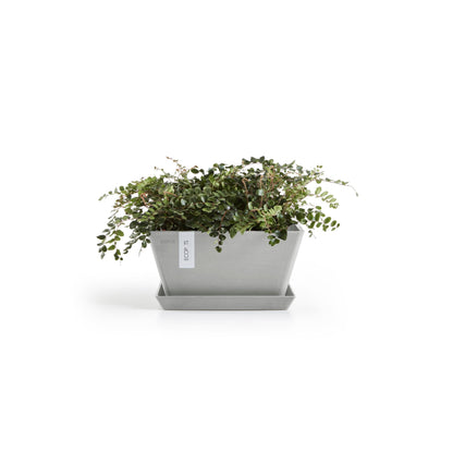 Kukkaruukku - Ecopots - Berliini 40cm valkoharmaa - Ecopotskauppa - Uuden aikakauden kukkaruukku