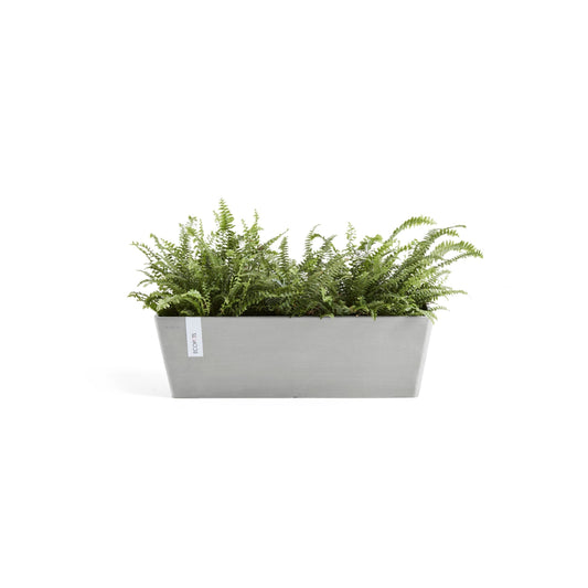 Kukkaruukku - Ecopots - Bruge 55cm valkoharmaa - Ecopotskauppa - Uuden aikakauden kukkaruukku