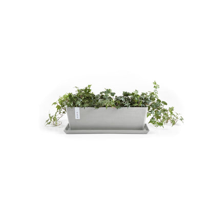 Kukkaruukku - Ecopots - Bruge 55cm valkoharmaa - Ecopotskauppa - Uuden aikakauden kukkaruukku