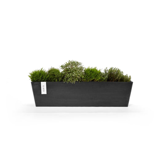 Kukkaruukku - Ecopots - Bruge 80cm tummanharmaa - Ecopotskauppa - Uuden aikakauden kukkaruukku