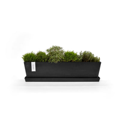 Kukkaruukku - Ecopots - Bruge 80cm tummanharmaa - Ecopotskauppa - Uuden aikakauden kukkaruukku