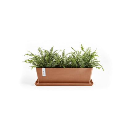 Kukkaruukku - Ecopots - Bruge aluslautanen 55cm terracotta - Ecopotskauppa - Uuden aikakauden kukkaruukku