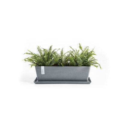 Kukkaruukku - Ecopots - Bruge aluslautanen 65cm siniharmaa - Ecopotskauppa - Uuden aikakauden kukkaruukku